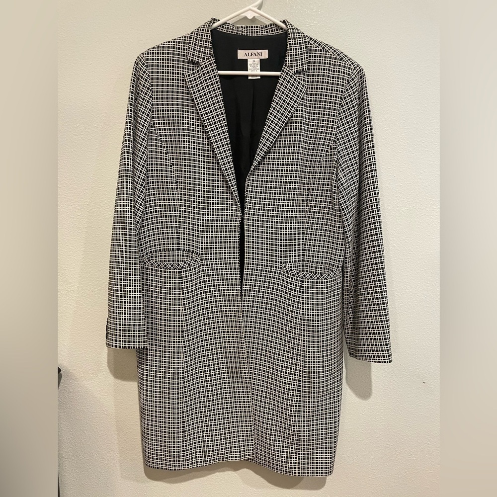 Alfani Black and White Blazer Classic Tailored Fit